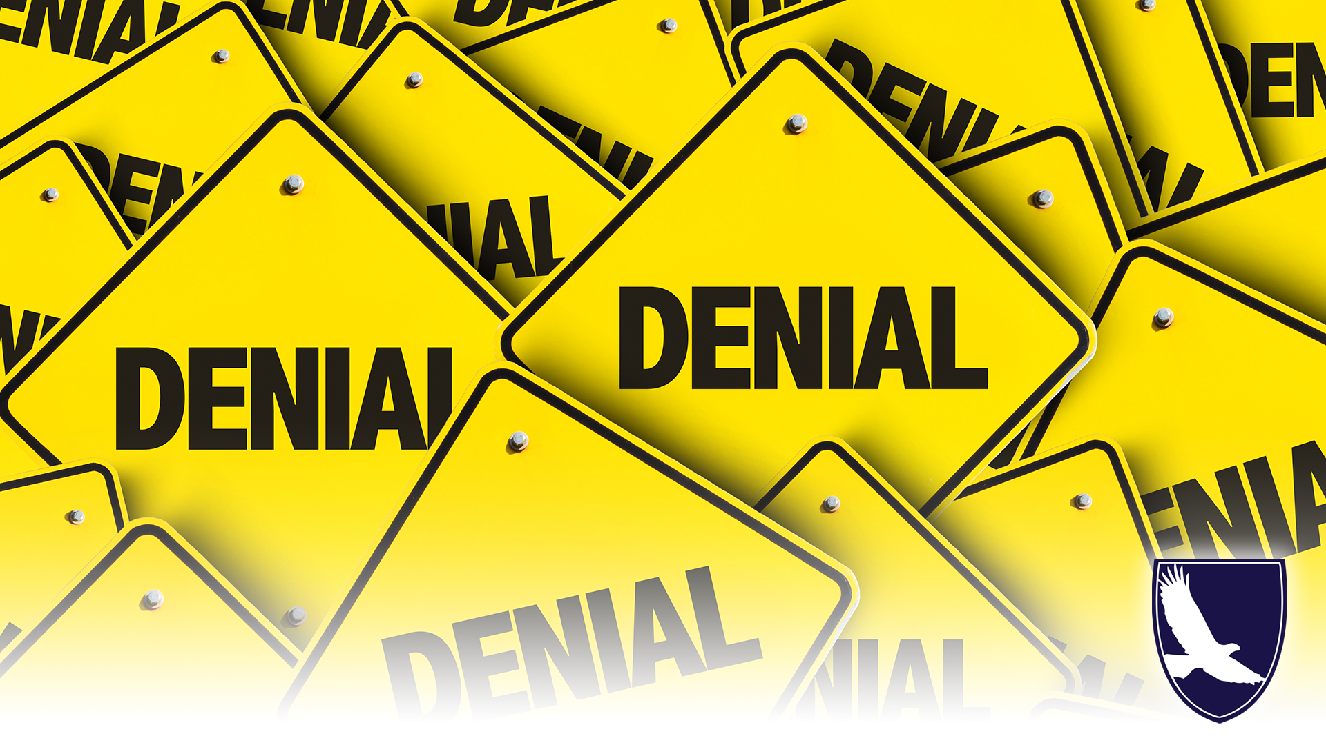 Yellow Denial Signs Clustered
